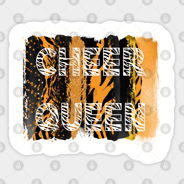 Wild cheer queen brushstrokes Sticker by PixieMomma Co